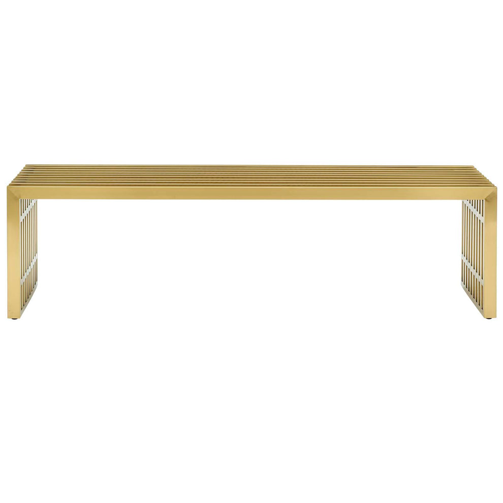 Gridiron Large Stainless Steel Bench By Modway - EEI-3000 | Benches | Modishstore - 5