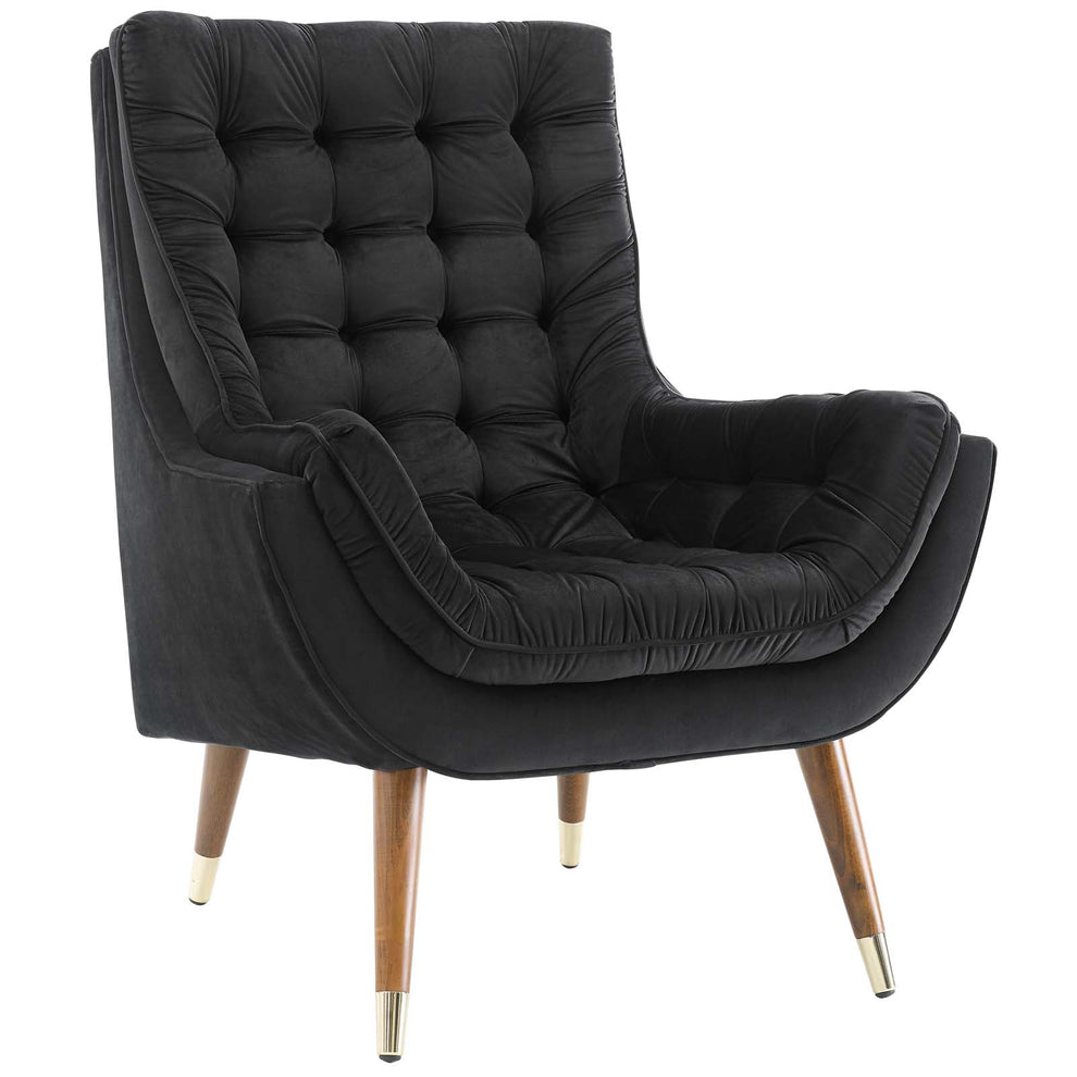 Modway Suggest Button Tufted Upholstered Velvet Lounge Chair - EEI-3001 | Lounge Chairs | Modishstore - 56