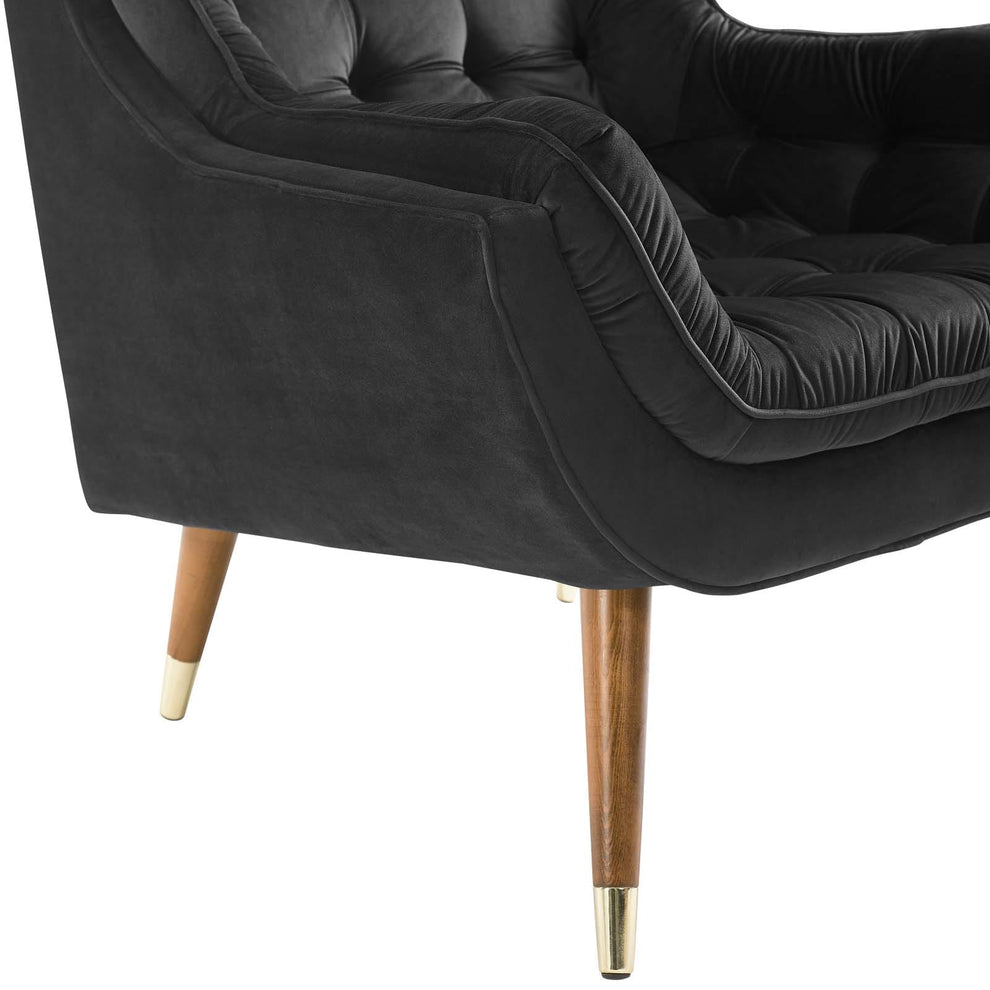 Modway Suggest Button Tufted Upholstered Velvet Lounge Chair - EEI-3001 | Lounge Chairs | Modishstore - 6