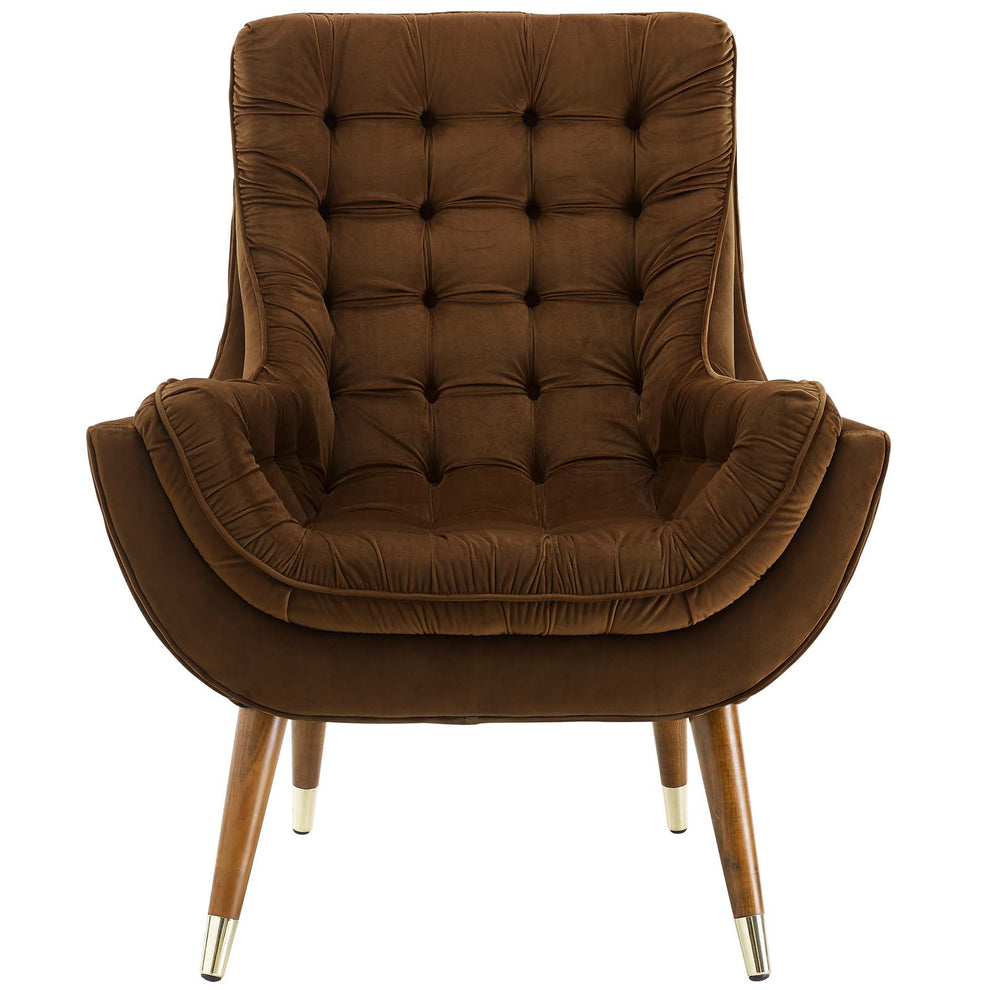 Modway Suggest Button Tufted Upholstered Velvet Lounge Chair - EEI-3001 | Lounge Chairs | Modishstore - 10