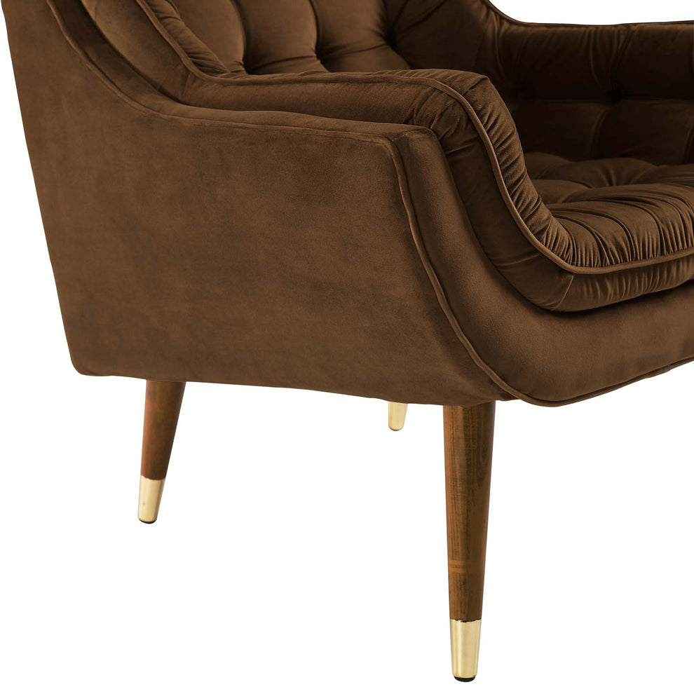 Modway Suggest Button Tufted Upholstered Velvet Lounge Chair - EEI-3001 | Lounge Chairs | Modishstore - 11