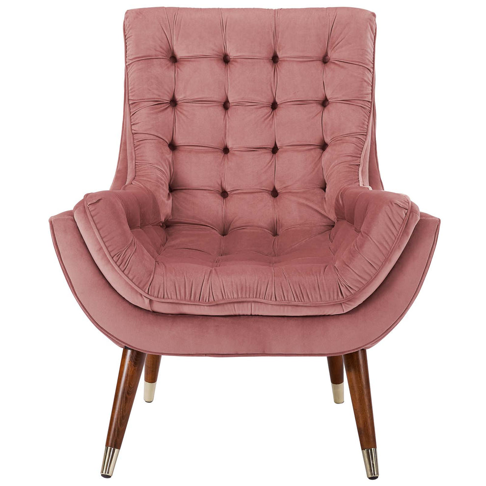 Modway Suggest Button Tufted Upholstered Velvet Lounge Chair - EEI-3001 | Lounge Chairs | Modishstore - 18