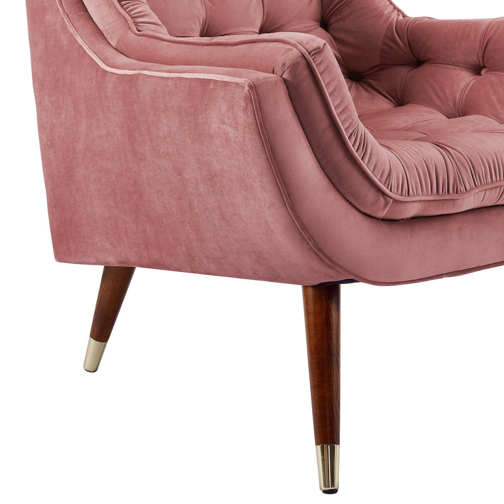 Modway Suggest Button Tufted Upholstered Velvet Lounge Chair - EEI-3001 | Lounge Chairs | Modishstore - 19