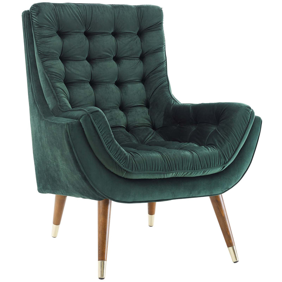 Modway Suggest Button Tufted Upholstered Velvet Lounge Chair - EEI-3001 | Lounge Chairs | Modishstore - 22