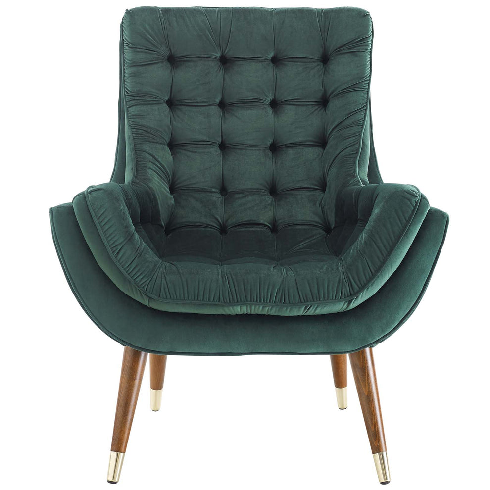 Modway Suggest Button Tufted Upholstered Velvet Lounge Chair - EEI-3001 | Lounge Chairs | Modishstore - 24