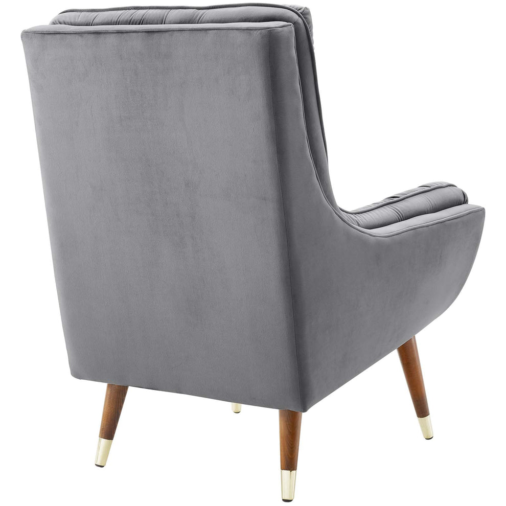 Modway Suggest Button Tufted Upholstered Velvet Lounge Chair - EEI-3001 | Lounge Chairs | Modishstore - 29