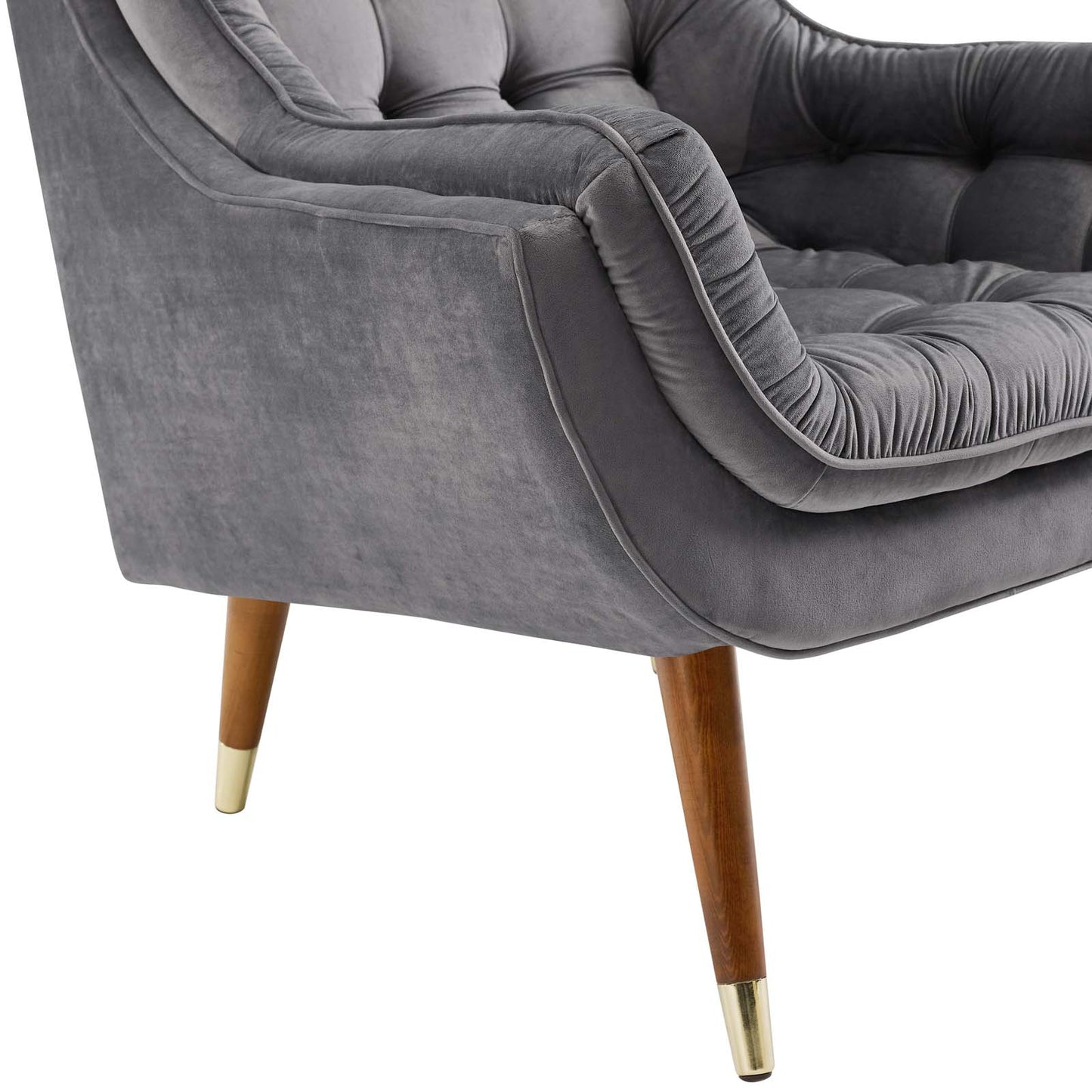 Modway Suggest Button Tufted Upholstered Velvet Lounge Chair | Lounge Chairs | Modishstore-32