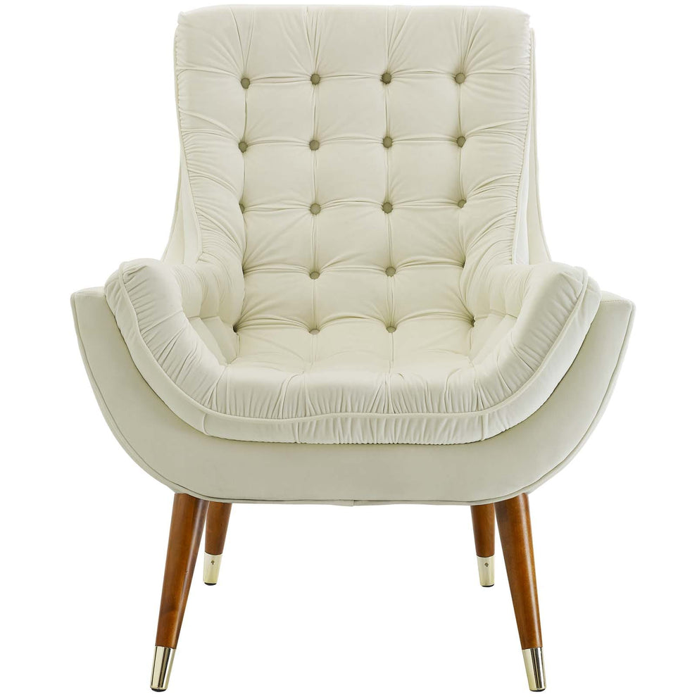 Modway Suggest Button Tufted Upholstered Velvet Lounge Chair - EEI-3001 | Lounge Chairs | Modishstore - 37