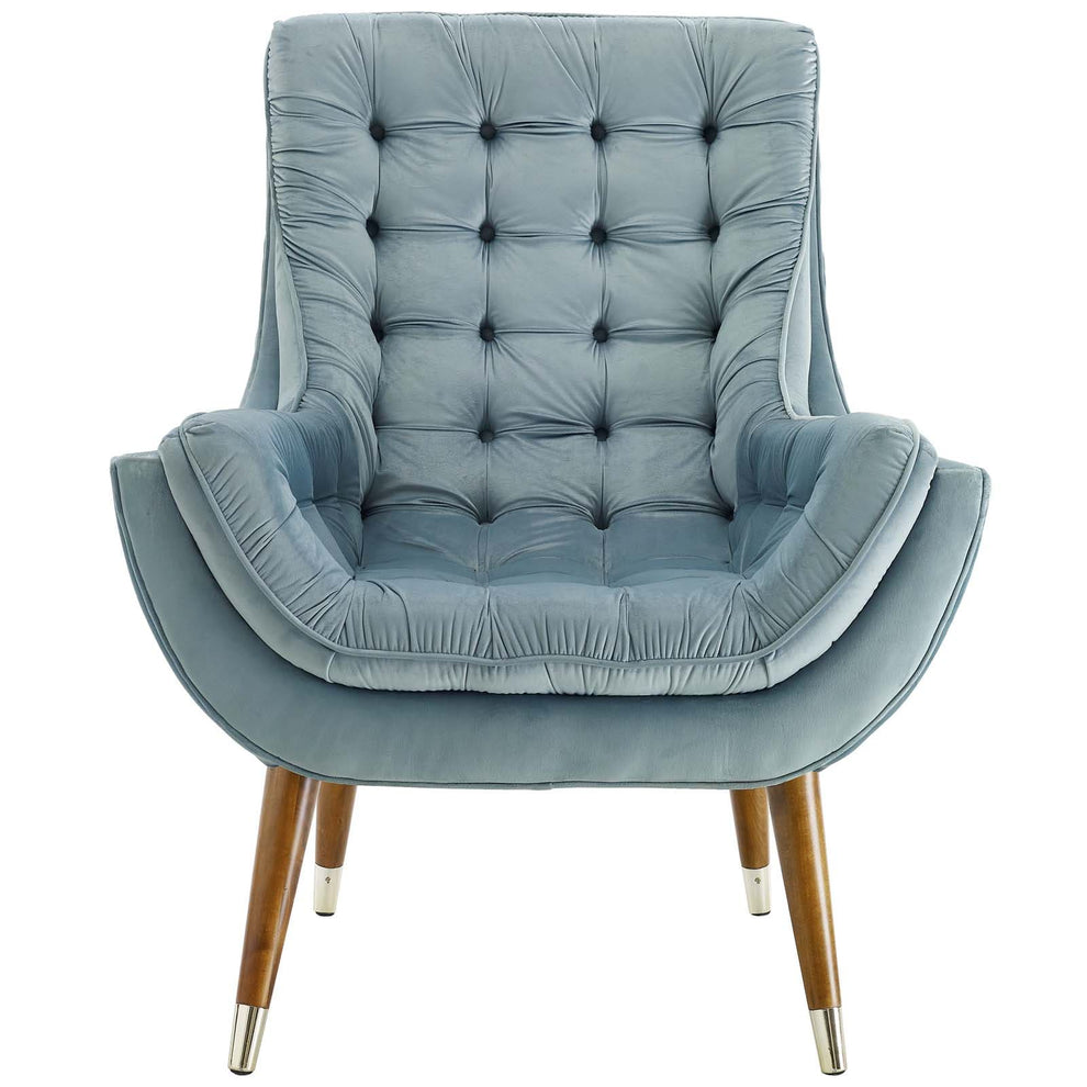 Modway Suggest Button Tufted Upholstered Velvet Lounge Chair - EEI-3001 | Lounge Chairs | Modishstore - 43