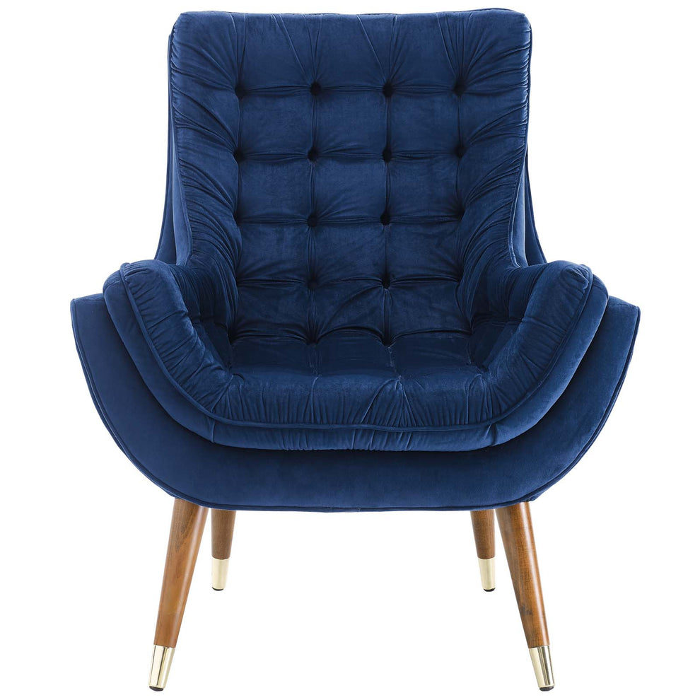 Modway Suggest Button Tufted Upholstered Velvet Lounge Chair - EEI-3001 | Lounge Chairs | Modishstore - 49