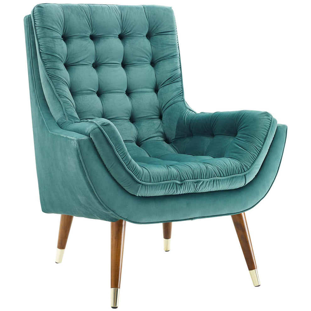 Modway Suggest Button Tufted Upholstered Velvet Lounge Chair - EEI-3001 | Lounge Chairs | Modishstore - 52
