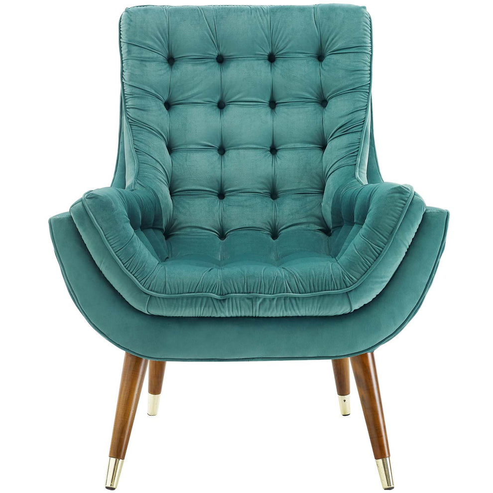 Modway Suggest Button Tufted Upholstered Velvet Lounge Chair - EEI-3001 | Lounge Chairs | Modishstore - 54