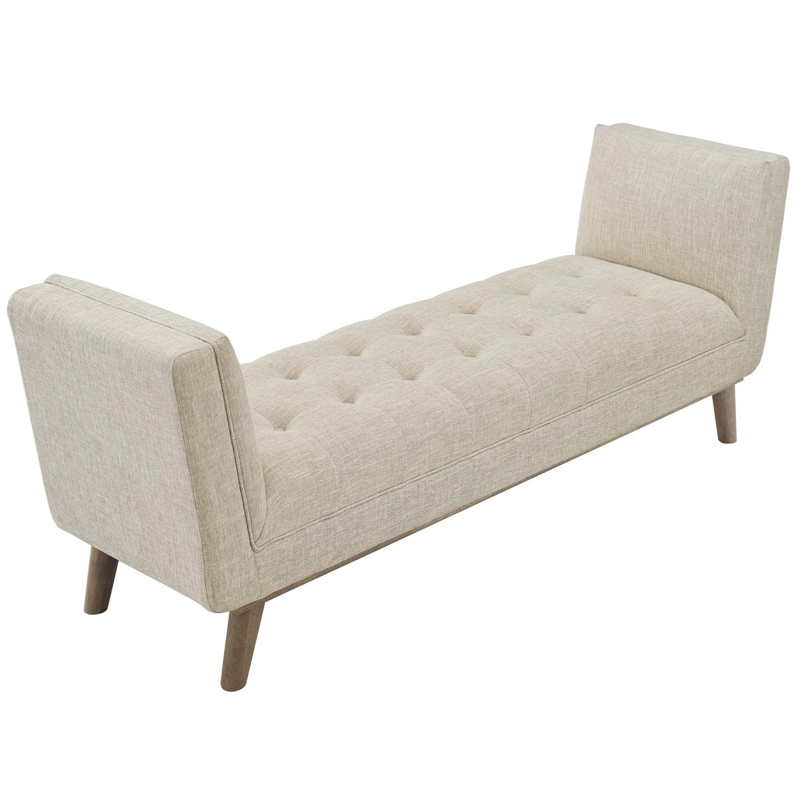 Modway Haven Tufted Button Upholstered Fabric Accent Bench | Stools & Benches | Modishstore-9