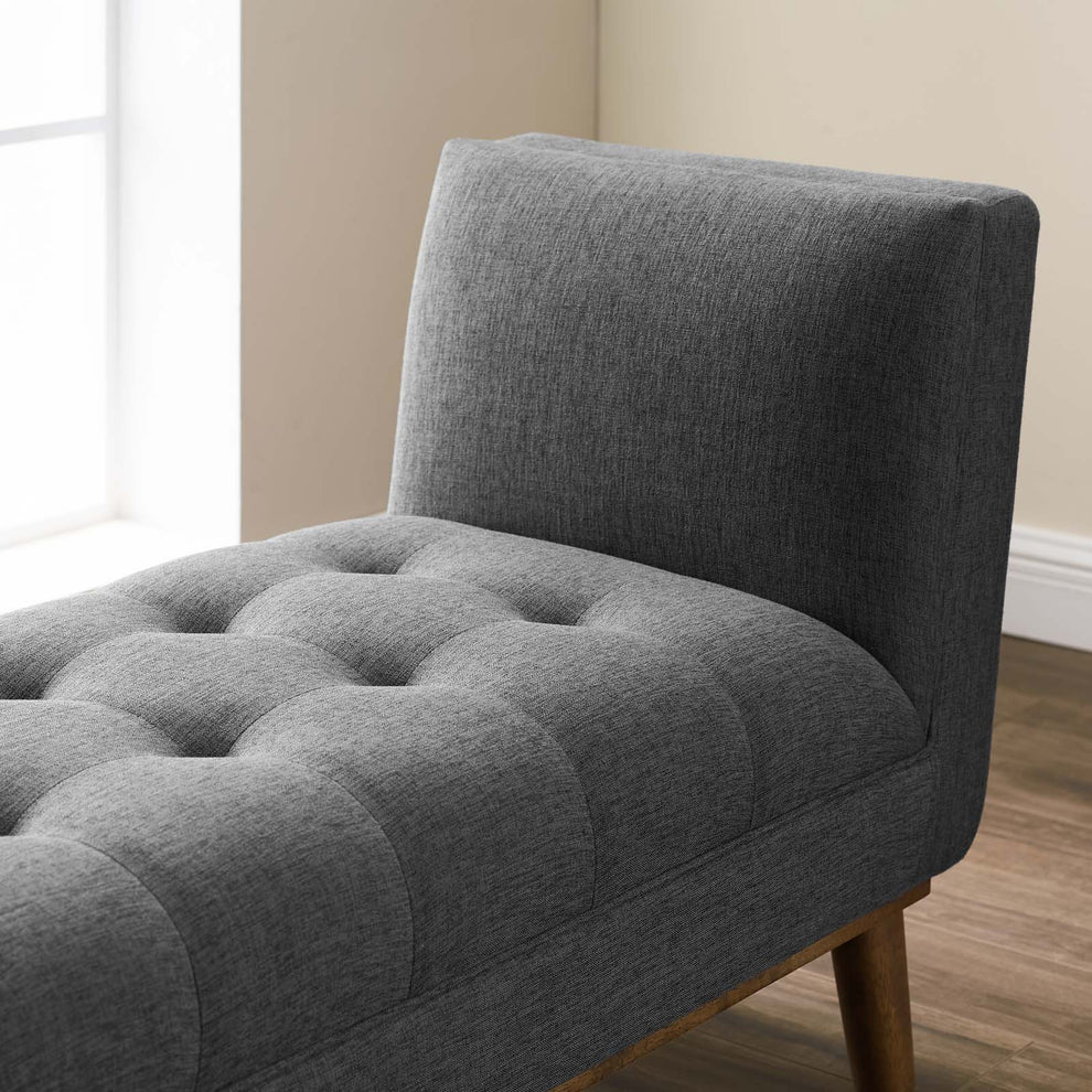 Modway Haven Tufted Button Upholstered Fabric Accent Bench - EEI-3002 | Benches | Modishstore - 12