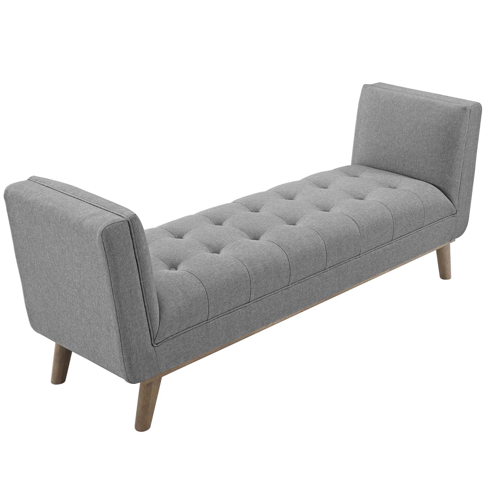 Modway Haven Tufted Button Upholstered Fabric Accent Bench | Stools & Benches | Modishstore-23