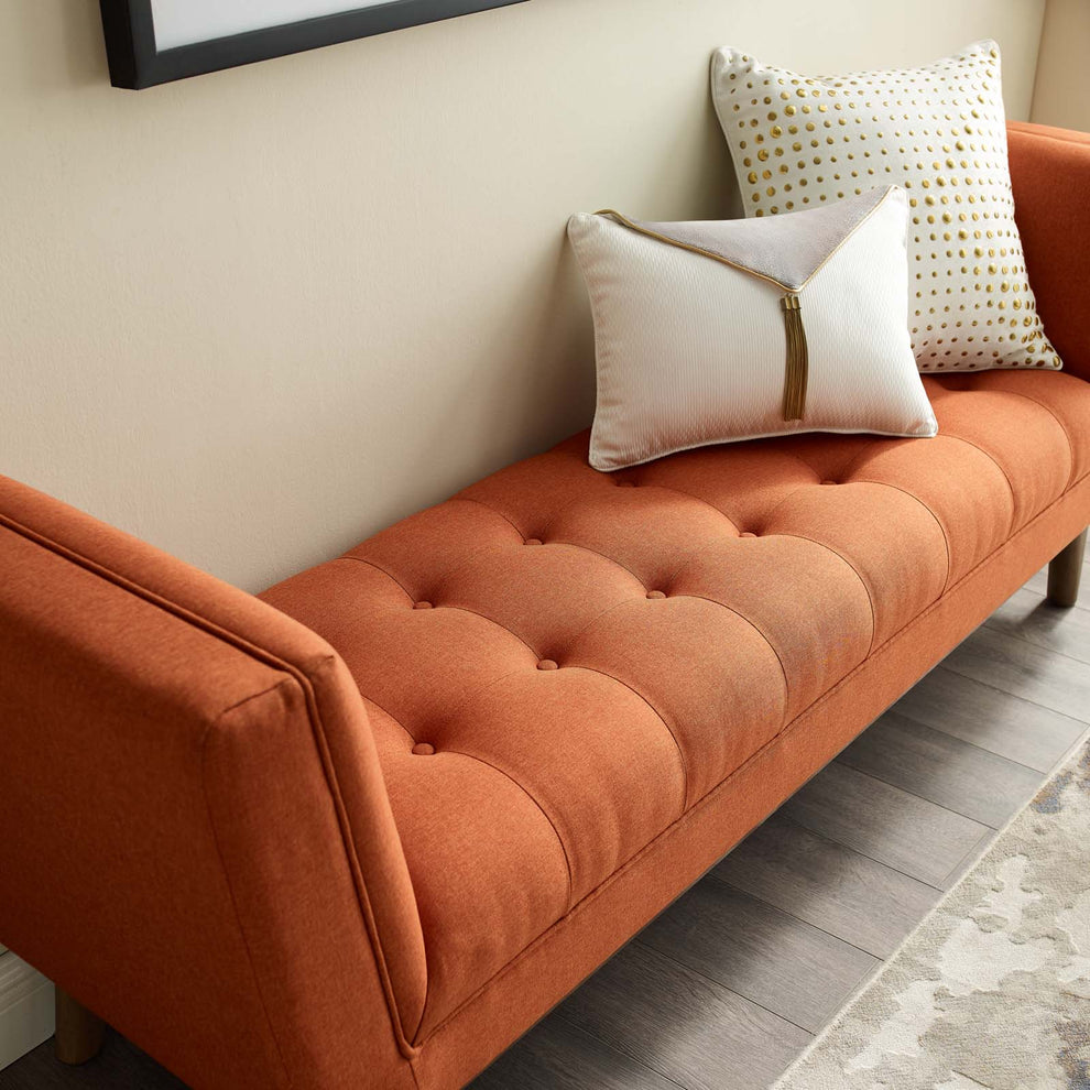 Modway Haven Tufted Button Upholstered Fabric Accent Bench - EEI-3002 | Benches | Modishstore - 22