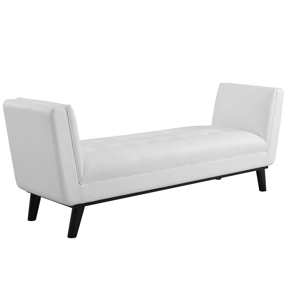 Modway Haven Tufted Button Faux Leather Accent Bench - EEI-3003 | Benches | Modishstore - 2