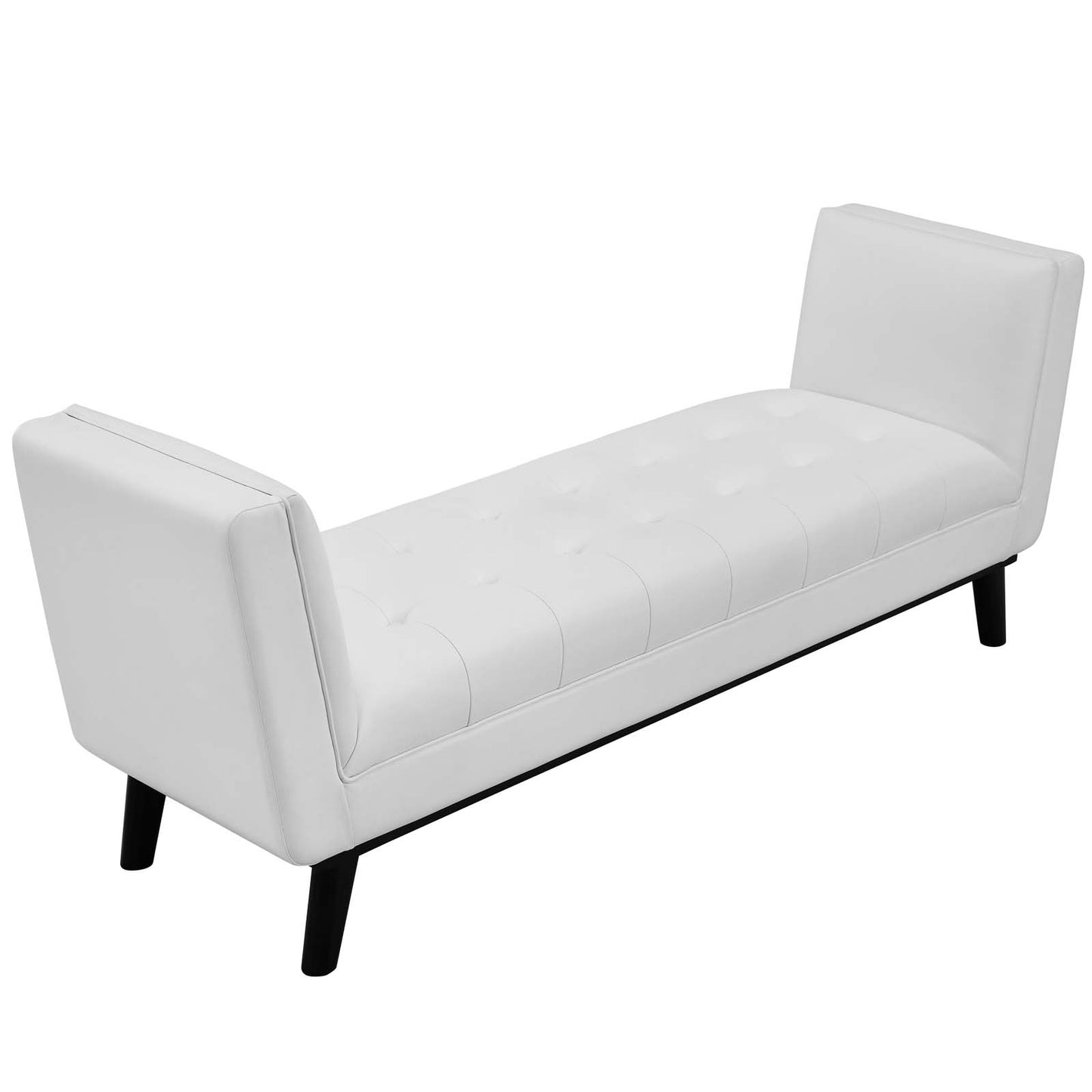 Modway Haven Tufted Button Faux Leather Accent Bench | Stools & Benches | Modishstore-5
