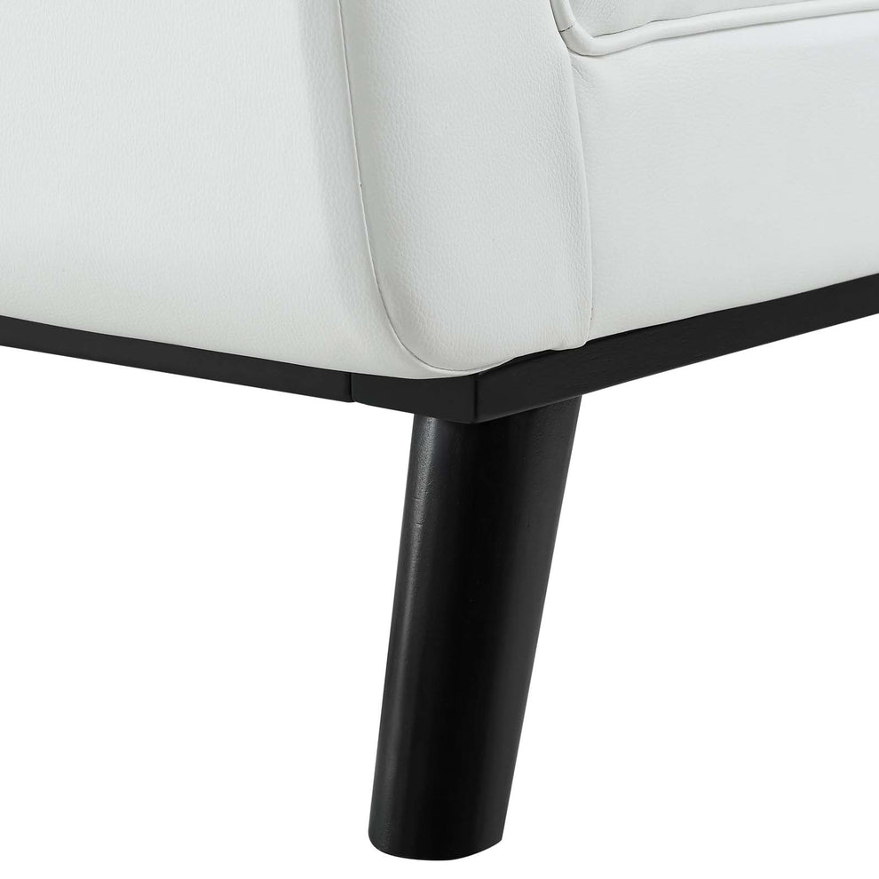 Modway Haven Tufted Button Faux Leather Accent Bench - EEI-3003 | Benches | Modishstore - 4