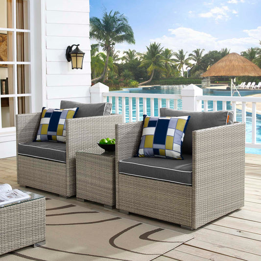 Repose 3 Piece Outdoor Patio Sectional Set By Modway - EEI-3006 | Outdoor Sofas, Loveseats & Sectionals | Modishstore - 1