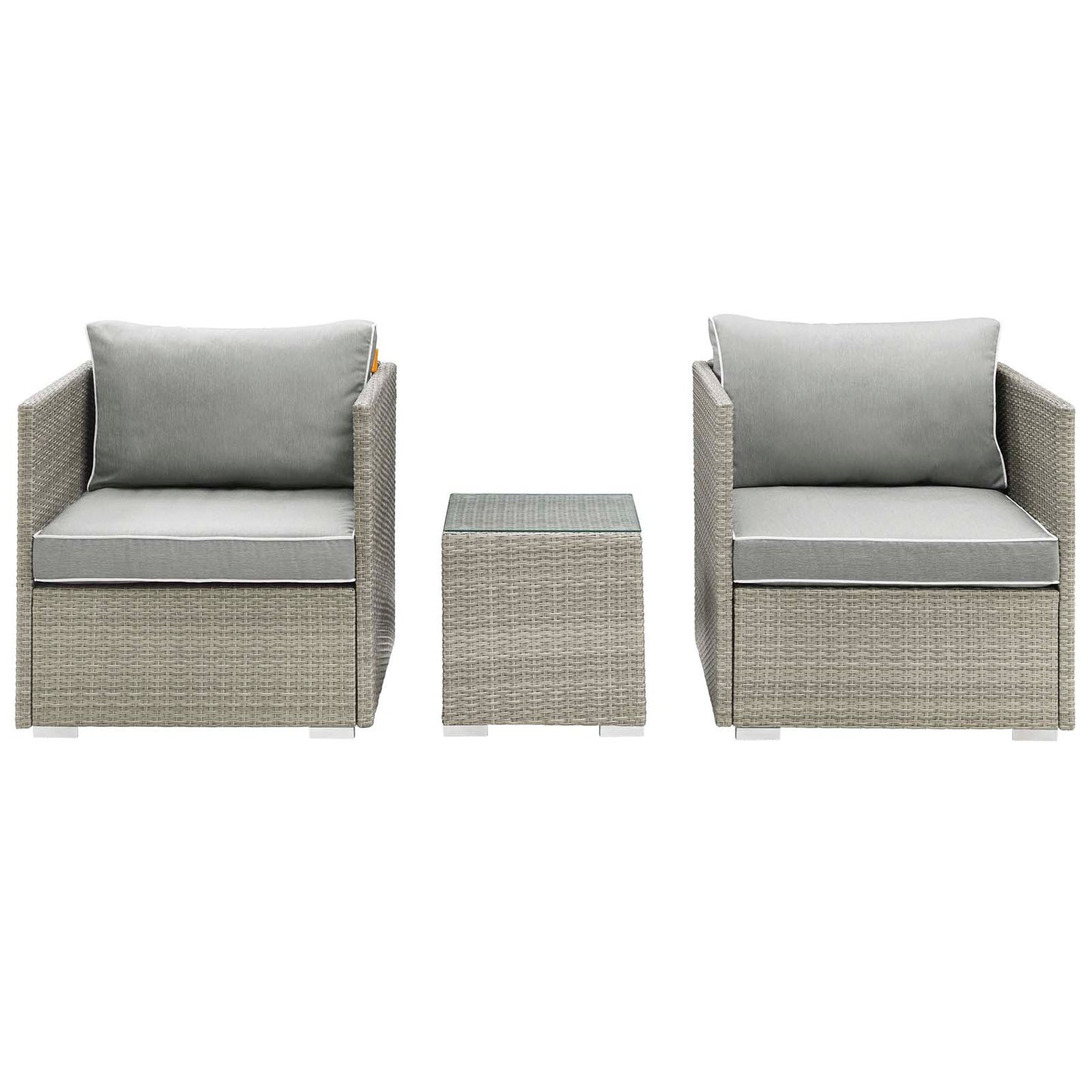 Repose 3 Piece Outdoor Patio Sectional Set By Modway - EEI-3006 | Outdoor Sofas, Loveseats & Sectionals | Modishstore - 10