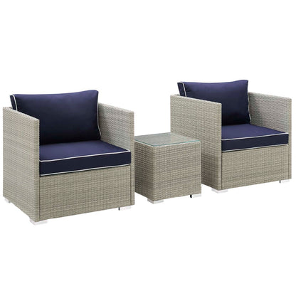 Repose 3 Piece Outdoor Patio Sectional Set By Modway - EEI-3006 | Outdoor Sofas, Loveseats & Sectionals | Modishstore - 14