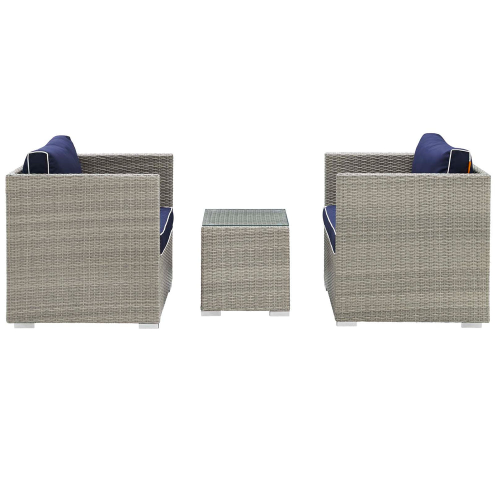 Repose 3 Piece Outdoor Patio Sectional Set By Modway - EEI-3006 | Outdoor Sofas, Loveseats & Sectionals | Modishstore - 15