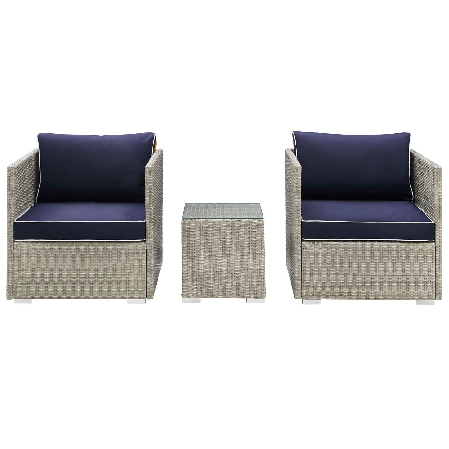 Repose 3 Piece Outdoor Patio Sectional Set By Modway - EEI-3006 | Outdoor Sofas, Loveseats & Sectionals | Modishstore - 16
