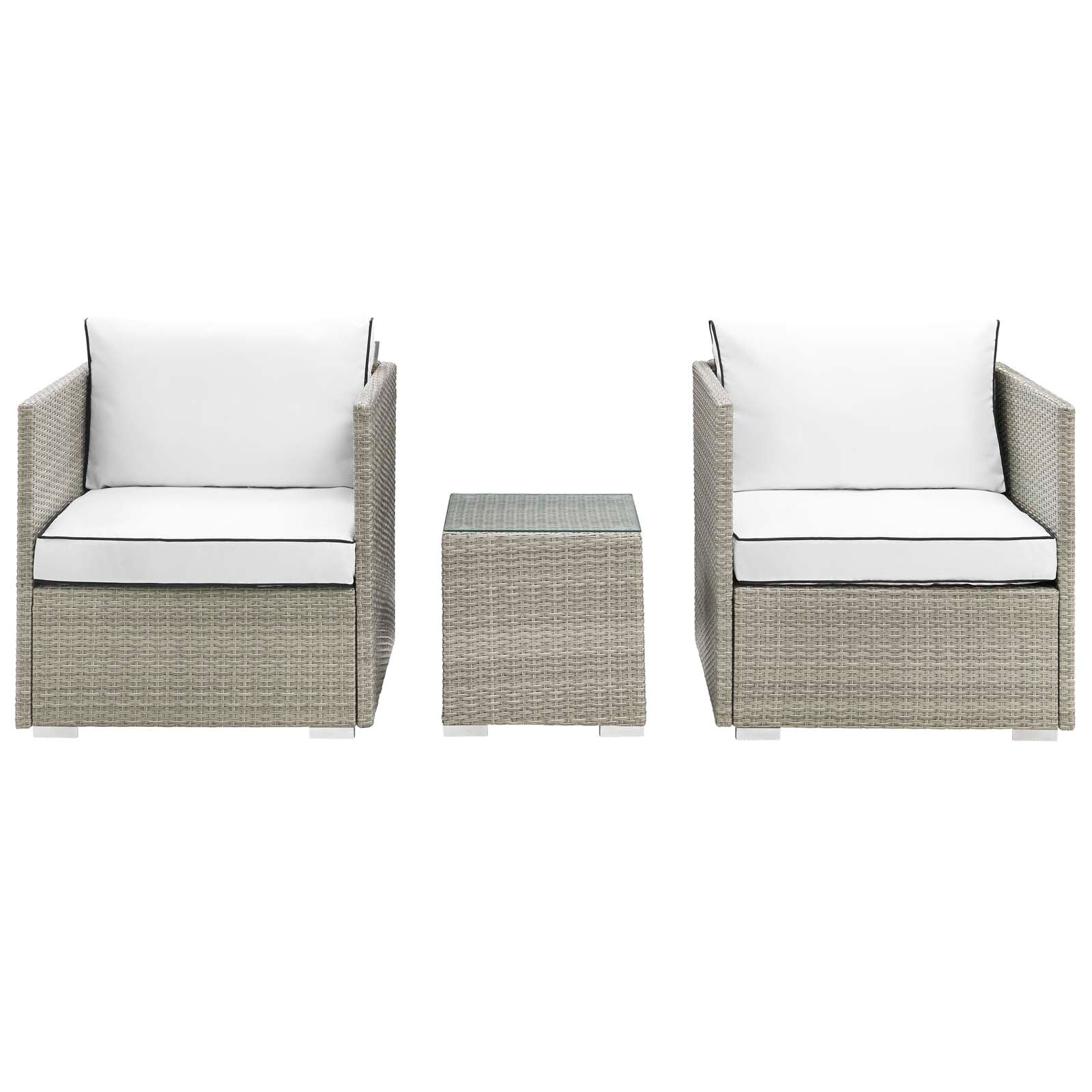 Repose 3 Piece Outdoor Patio Sectional Set By Modway - EEI-3006 | Outdoor Sofas, Loveseats & Sectionals | Modishstore - 22