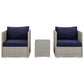 Repose 3 Piece Outdoor Patio Sunbrella® Sectional Set By Modway - EEI-3007 | Outdoor Sofas, Loveseats & Sectionals | Modishstore - 3