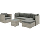 Repose 6 Piece Outdoor Patio Sectional Set By Modway - EEI-3014 | Outdoor Sofas, Loveseats & Sectionals | Modishstore - 8