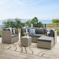 Repose 6 Piece Outdoor Patio Sectional Set By Modway - EEI-3014 | Outdoor Sofas, Loveseats & Sectionals | Modishstore - 14