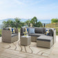 Repose 6 Piece Outdoor Patio Sectional Set By Modway - EEI-3014 | Outdoor Sofas, Loveseats & Sectionals | Modishstore - 14