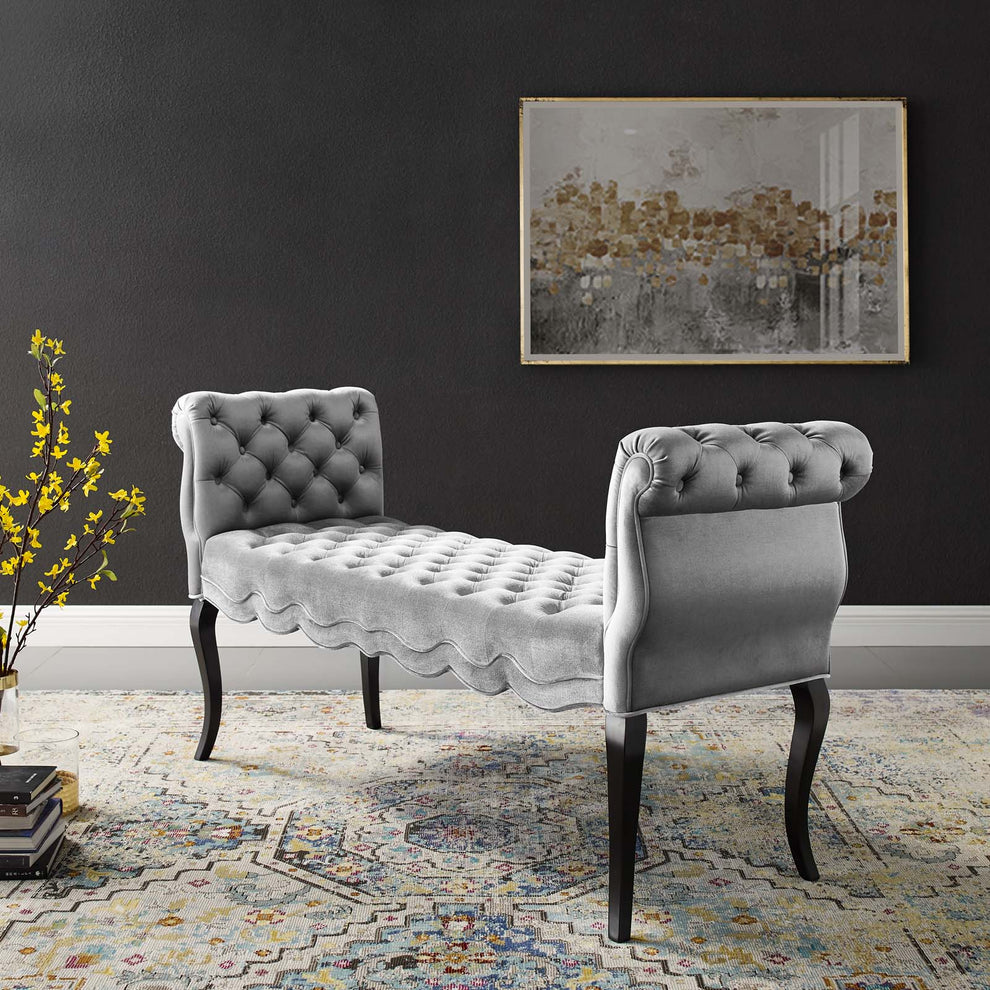 Modway Adelia Chesterfield Style Button Tufted Performance Velvet Bench - EEI-3018 | Benches | Modishstore - 8