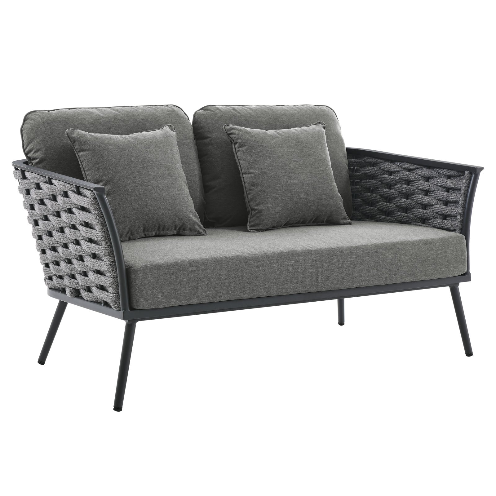 Modway Stance Outdoor Patio Aluminum Loveseat | Outdoor Sofas, Loveseats & Sectionals | Modishstore-25