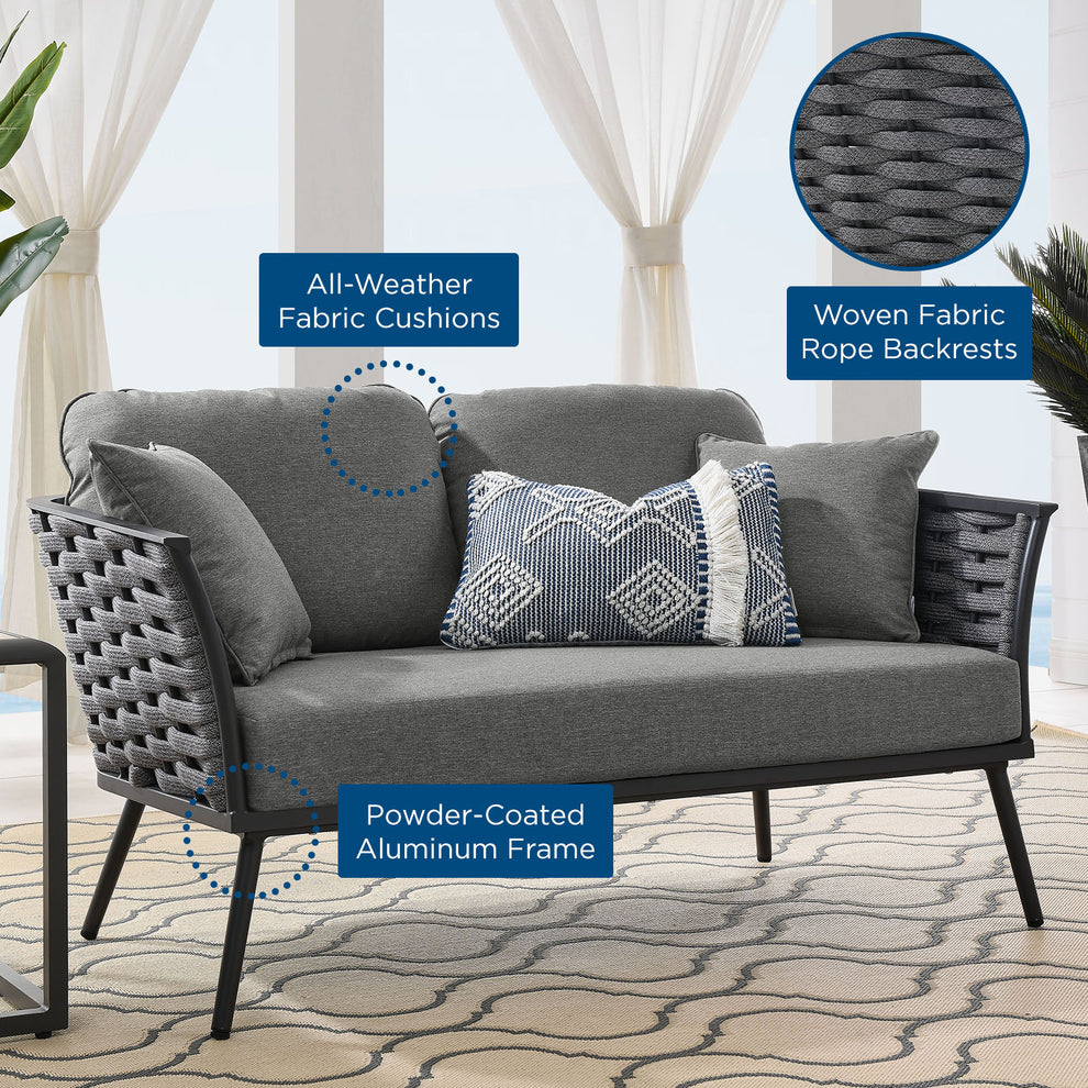 Modway Stance Outdoor Patio Aluminum Loveseat - EEI-3019 | Outdoor Sofas, Loveseats & Sectionals | Modishstore - 23