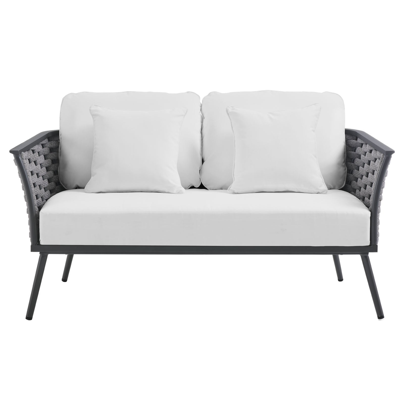 Modway Stance Outdoor Patio Aluminum Loveseat | Outdoor Sofas, Loveseats & Sectionals | Modishstore-16