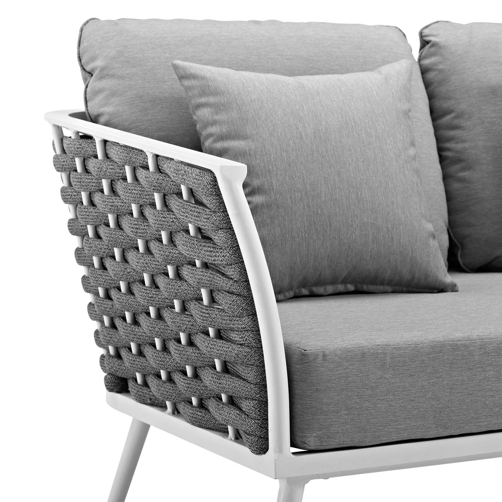 Modway Stance Outdoor Patio Aluminum Loveseat | Outdoor Sofas, Loveseats & Sectionals | Modishstore-3