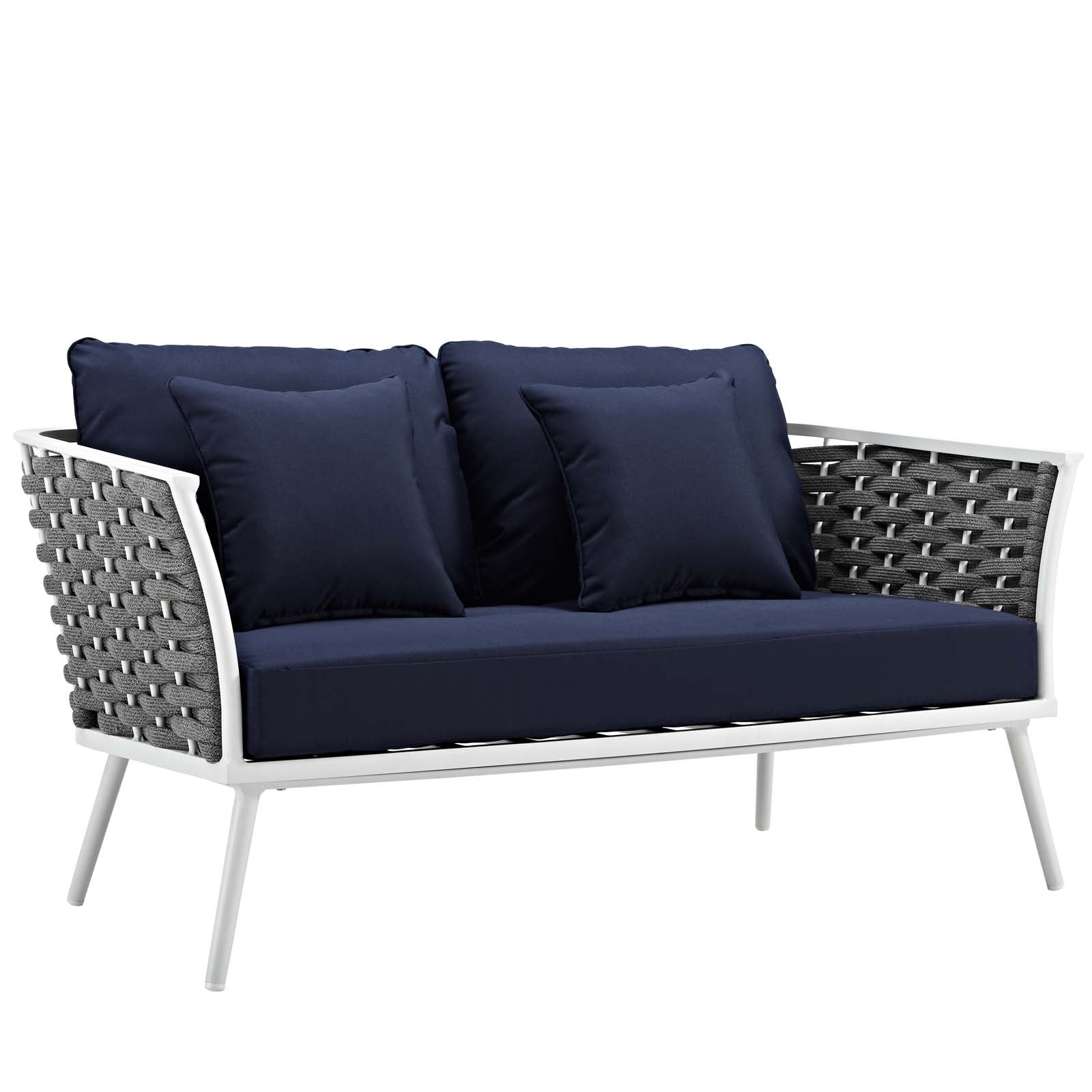 Modway Stance Outdoor Patio Aluminum Loveseat | Outdoor Sofas, Loveseats & Sectionals | Modishstore-10