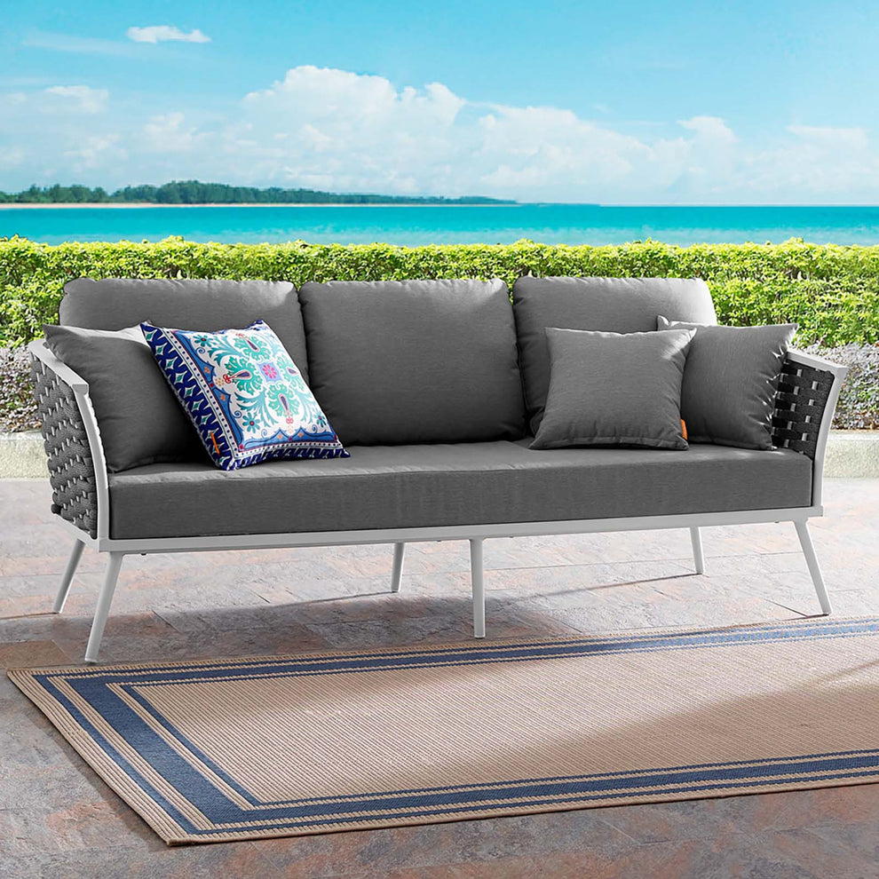 Modway Stance Outdoor Patio Aluminum Sofa - EEI-3020 | Outdoor Sofas, Loveseats & Sectionals | Modishstore - 1