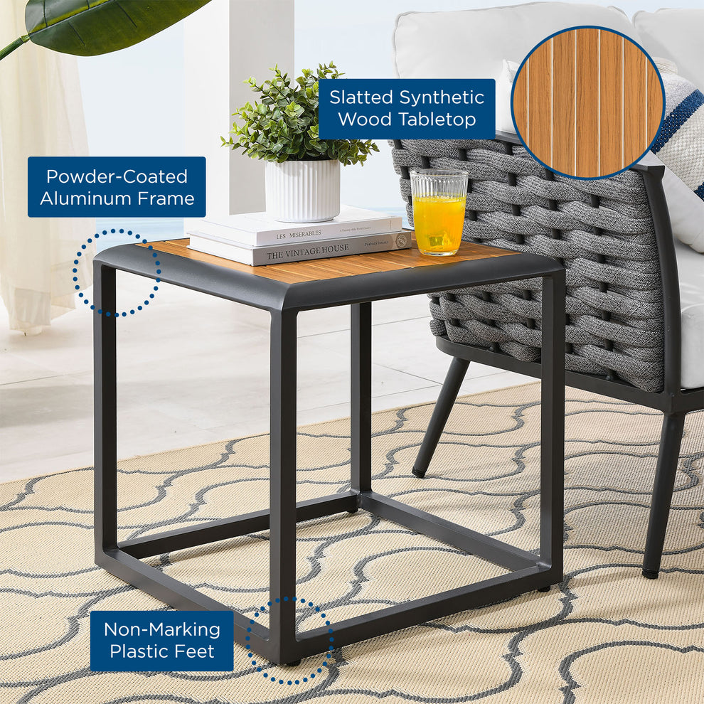 Modway Stance Outdoor Patio Aluminum Side Table - EEI-3022 | Outdoor Tables | Modishstore - 9