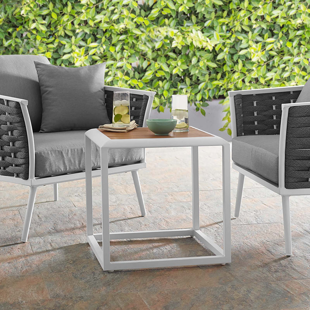 Modway Stance Outdoor Patio Aluminum Side Table - EEI-3022 | Outdoor Tables | Modishstore - 1