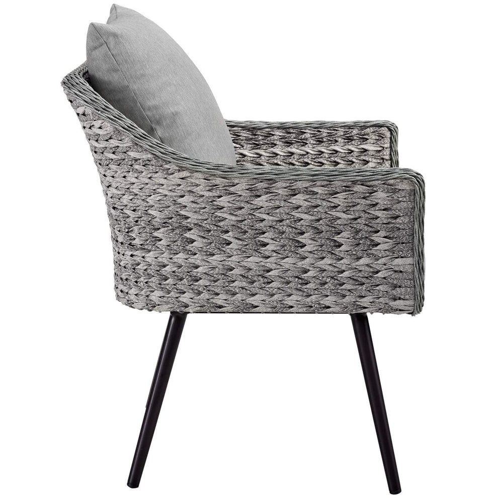 Modway Endeavor Outdoor Patio Wicker Rattan Armchair Gray - EEI-3023 | Outdoor Chairs | Modishstore - 3