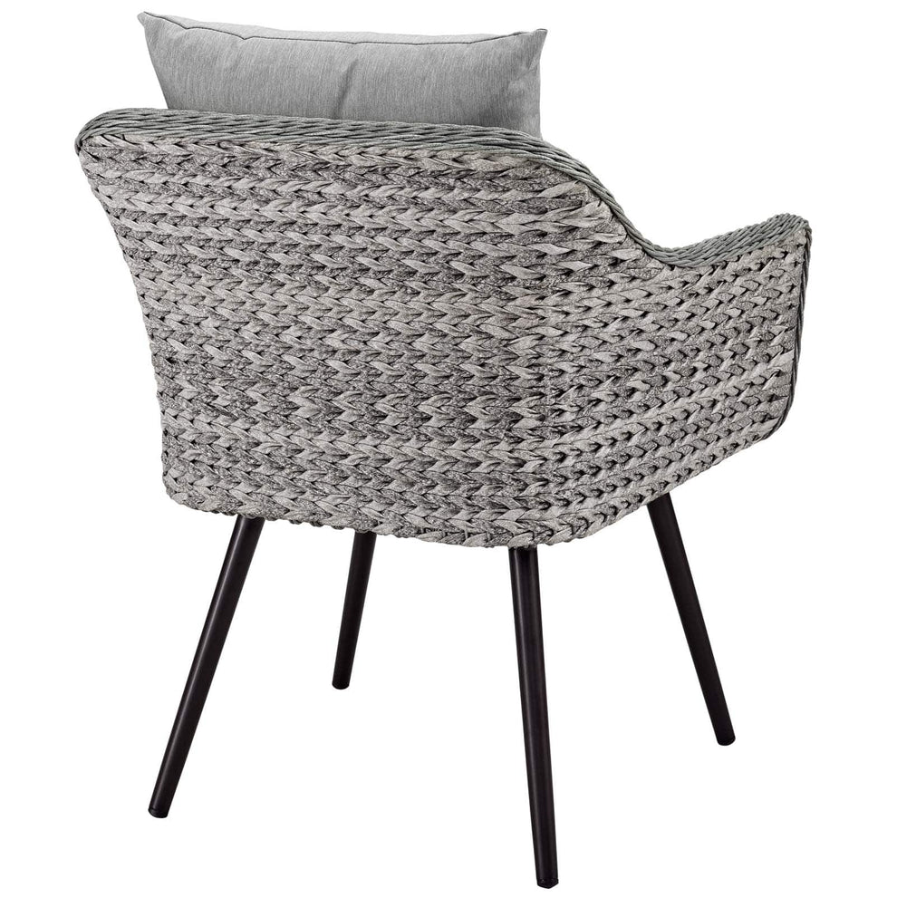 Modway Endeavor Outdoor Patio Wicker Rattan Armchair Gray - EEI-3023 | Outdoor Chairs | Modishstore - 4