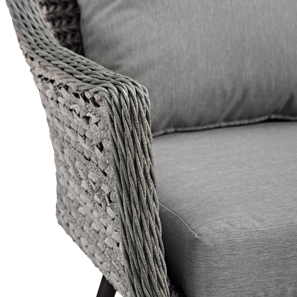 Modway Endeavor Outdoor Patio Wicker Rattan Armchair Gray - EEI-3023 | Outdoor Chairs | Modishstore - 5
