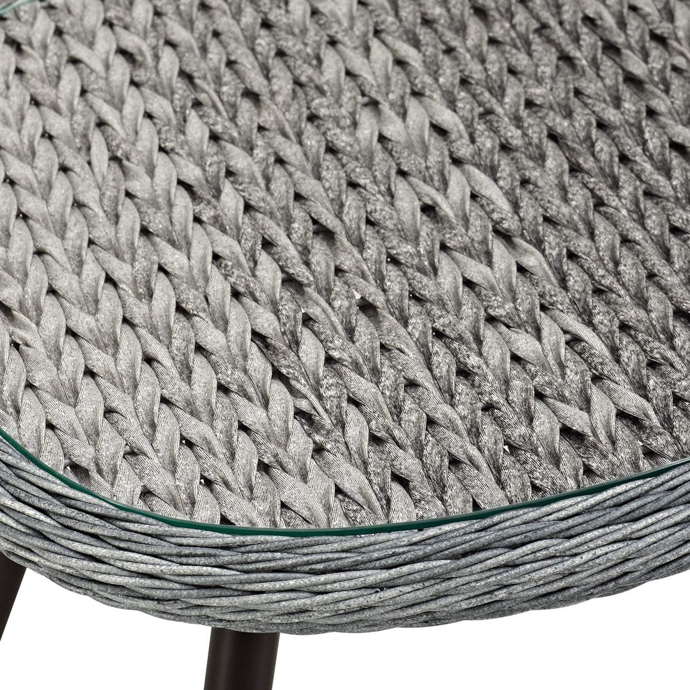 Modway Endeavor Outdoor Patio Wicker Rattan Side Table Gray - EEI-3025 | Outdoor Tables | Modishstore - 4