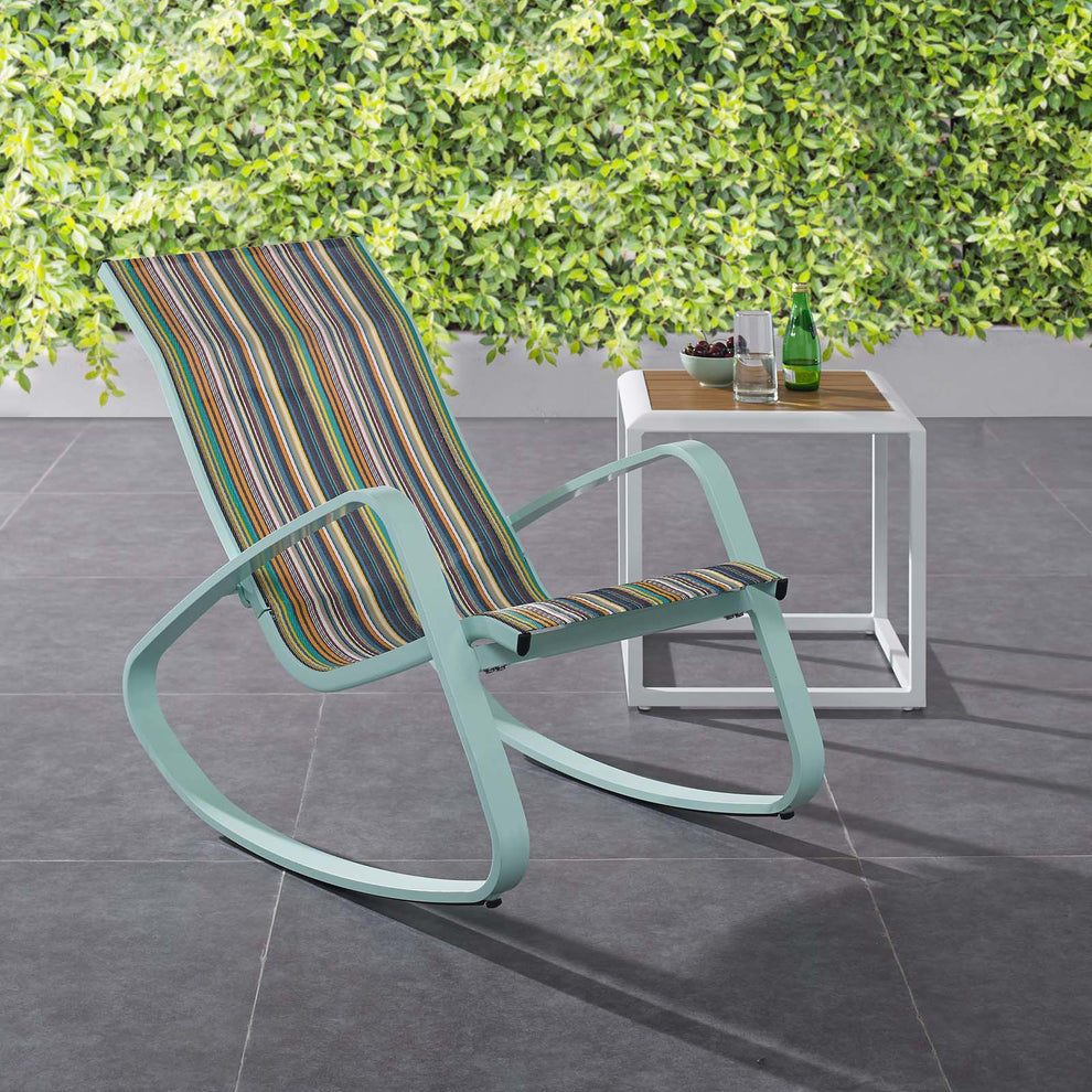 Modway Traveler Rocking Outdoor Patio Mesh Sling Lounge Chair - EEI-3027 | Outdoor Recliners & Lounge Chairs | Modishstore - 7