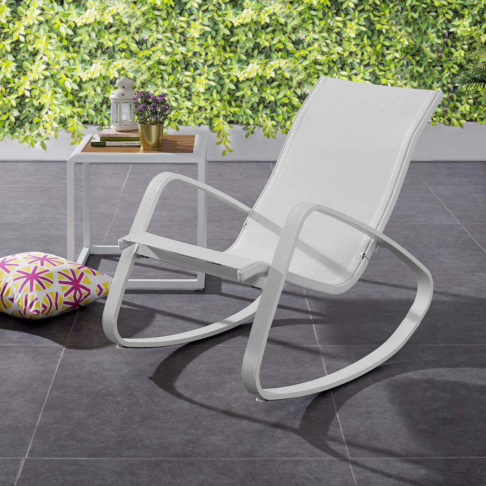 Modway Traveler Rocking Outdoor Patio Mesh Sling Lounge Chair - EEI-3027 | Outdoor Recliners & Lounge Chairs | Modishstore - 13