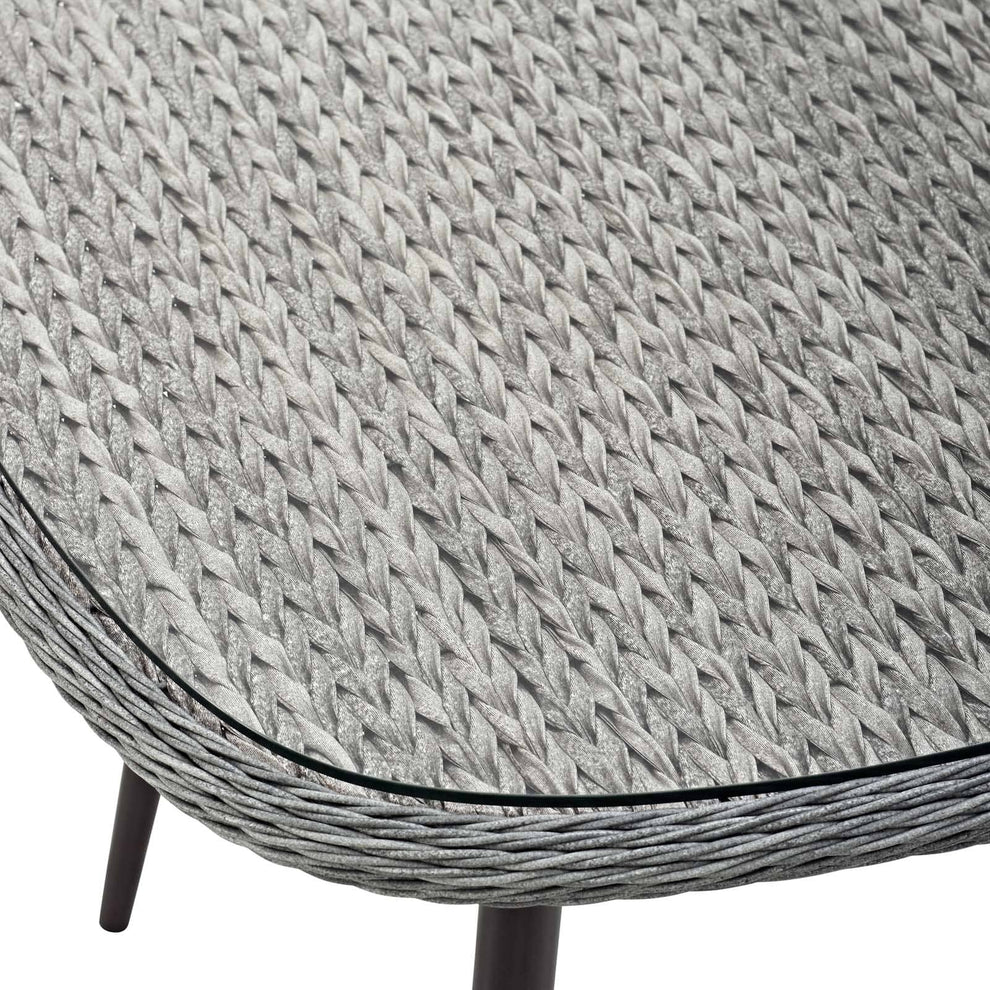 Modway Endeavor 36" Outdoor Patio Wicker Rattan Dining Table Gray - EEI-3029 | Dining Tables | Modishstore - 5