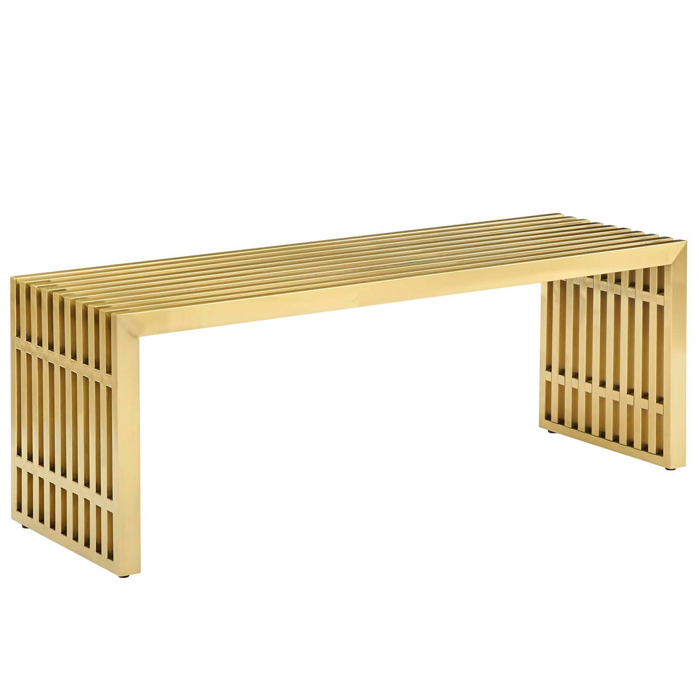 Gridiron Medium Stainless Steel Bench By Modway - EEI-3035 | Benches | Modishstore - 2